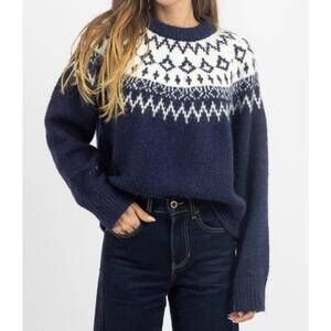 NEW FORE COLLECTION home sweet sweater in navy